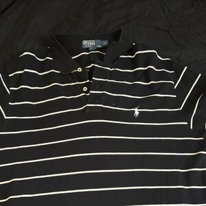 Polo by Ralph Lauren Black Polo with White Stripes